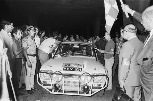 Motorcar Prints: Jimmy greaves seen here in his car during the World Cup Rally in the Brazilian stages