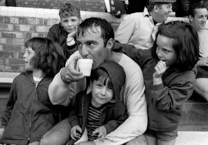 00244 Prints: Jimmy Greaves of Tottenham Hotspur and England August 1967 Jimmy with Children