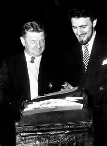 Jimmy Hill Football players Union Chairman and his Secretary Cliff Lloyd Circa
