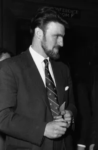 00236 Prints: Jimmy Hill at a football strike meeting at the Ministry of Labour 1961
