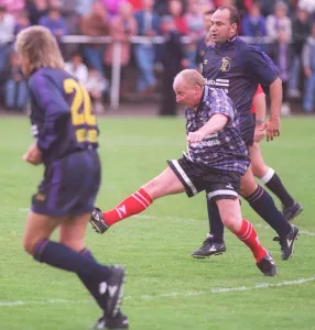 Jimmy Johnstone Bill McMurdo select v Rod Stewart Exiles Davie Cooper Appeal football