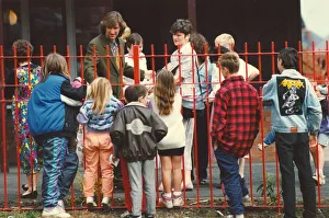 Jimmy Nail was the centre of attraction to the children of Walker as he returned to his