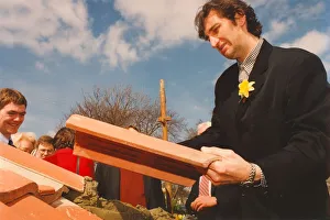 Jimmy Nail at the topping out ceremony for the Marie Curie Cancer Care Hospice in