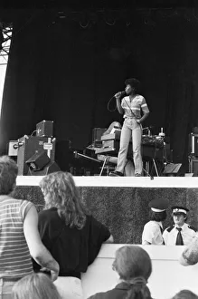 Joan Armatrading seen here performing on stage at The Picnic concert at Blackbushe