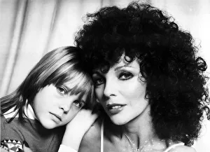 Tranquil Prints: Joan Collins Actress with daughter Katy July 1983 A©mirrorpix