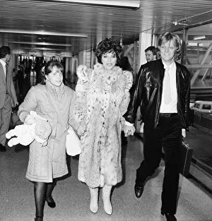 Joan Collins, Actress with husband Ron Kass and daughter Katyana Kennedy Kass