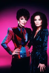Joan Collins Actress with Kate O Mara June 1986 A©mirrorpix
