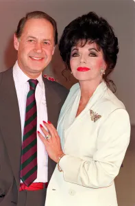 Author Prints: JOAN COLLINS AND JOHN STANDING IN STUDIO PHOTO CALL TO PROMOTE NEW BBC SERIES