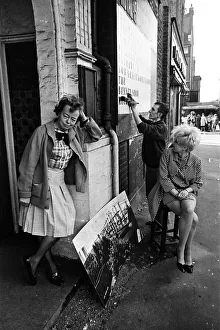Joan Littlewood outside Theatre Royal Stratford East. 14th March 1967