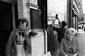 Joan Littlewood outside Theatre Royal Stratford East. 14th March 1967