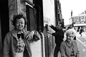 Joan Littlewood outside Theatre Royal Stratford East. 14th March 1967