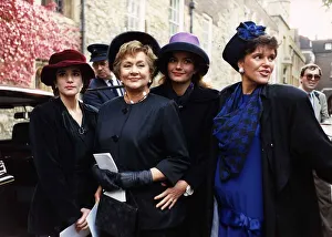 Joan Plowright Actress and Widow of Sir Lawrence Olivier with her daughters