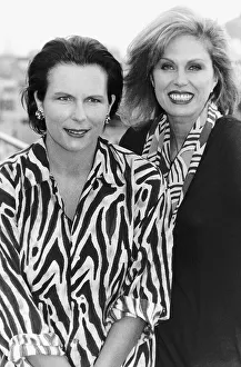 Joanna Lumley Actress with Comedienne Jennifer Saunders