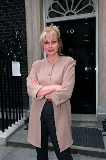 Joanna Lumley Actress July 98 Outside 10 downing street were she went to see Tony
