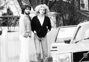 Joanna Lumley actress with her musician boyfriend Stephen Barlow