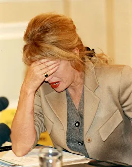 Joanna Lumley crying at press conference during campaign to ban live animal exports