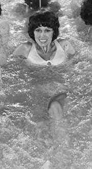 Joanna Lumley seen here in 1975, modelling at a photocall for London