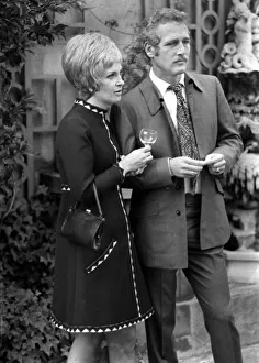 Joanne Woodward and Husband Paul Newman October 1969 At a press conference in