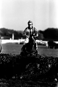 Jockey Geoff Harker rode Green Archer in the Comedy Of Errors Novice s