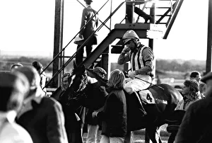 Jockey Geoff Harker rode Green Archer in the Comedy Of Errors Novice s