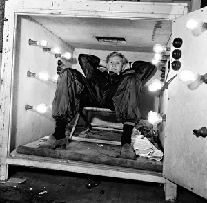 Jockey Terry Biddlecombe in his sweat box at his home at Lower House Farm
