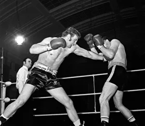Joe Bugner Heavyweight Boxer February 1971 throws a punch at Canadian Bill Drover during