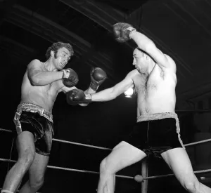 Joe Bugner Heavyweight Boxer fighting Canadian Bill Drover at Bethnal Green