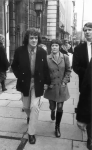 Popular Prints: Joe Cocker and his wife appearing on drug charges at Malborough Street Court, London