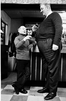 Weird Prints: Joe Herdman 4ft ex miner with his drinking partner Roy Williams who tips the scales at 25
