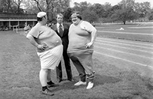 Jogger-nauts: John Robinson sports writer with Colin Taylor jogging in Battersea Park