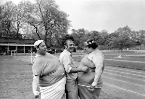 Jogger-nauts: John Robinson sports writer with Colin Taylor jogging in Battersea Park