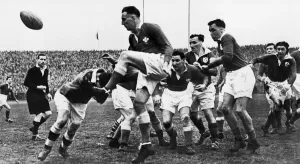 Captain Prints: John Albert Gwilliam (born 28 February 1923) was a Welsh rugby union No 8