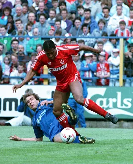 Sliding Prints: John Barnes in action for Liverpool against Wimbledon at Selhurst Park