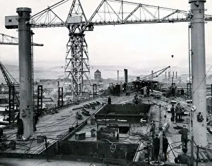 John Browns shipbuilding industry on the River Clyde in Glasgow