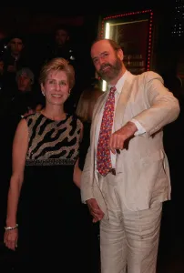 John Cleese actor with his wife at the film premiere of his new film Fierce Creatures in