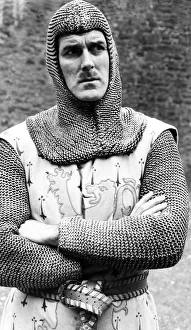 John Cleese filming the British comedy film Monty Python and the Holy Grail