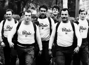 John Conteh ex Boxer and Lewis Collins actor starting their sponsored walk fron London to