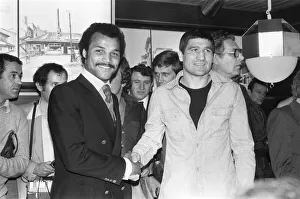 John Conteh vs Mate Parlov. WBC light-heavyweight title bout at Red Star Stadium