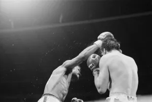 John Conteh vs Mate Parlov. WBC light-heavyweight title bout at Red Star Stadium