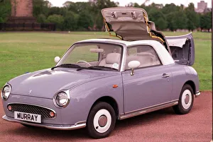 Convertible Prints: JOHN DINGWALL TEST DRIVES ERIC CLAPTONS CAR AUGUST 1997 ROOF POOLS BACK OPEN TOP NISSAN