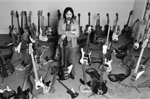 Guitar Prints: John Entwistle, bass guitarist of British rock group The Who