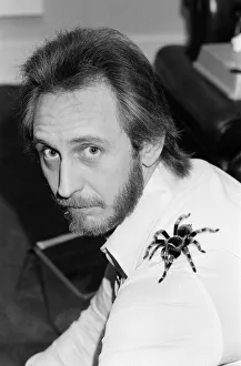 00450 Prints: John Entwistle, bass guitarist of British rock group The Who with his pet tarantula Doris
