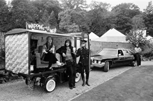 Images Dated 6th April 2020: John Entwistle and Keith Moon of the rock group The Who show off their new cars at
