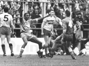 Winner Prints: John Fashanu celebrates his winning goal that puts Wimbledon into the semi finals of