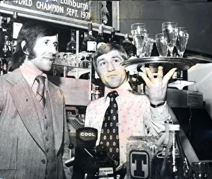 john greig at ken buchanan new pub opening the lonsdale in edinburgh 1973
