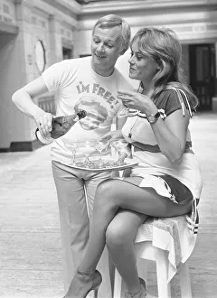 John Inman (Mr Humphries) and Wendy Richard (Miss Brahms
