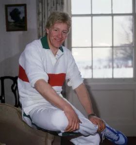 John Jeffrey Scotland rugby player at home February 1986