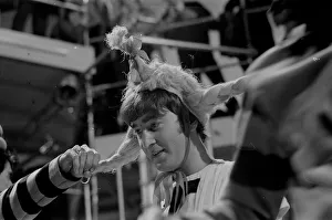 00895 Prints: John Lennon from The Beatles rehearsing for the filming of