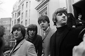 John Lennon passes his driving test in Weybridge Paul McCartney Ringo Starr