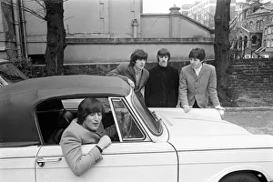 Driving Prints: John Lennon passes his driving test in Weybridge Paul McCartney Ringo Starr